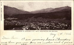 Panorama of Mts. Washington and Madison Gorham, NH Postcard Postcard