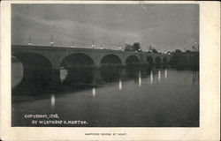 Hartford Bridge at Night Postcard