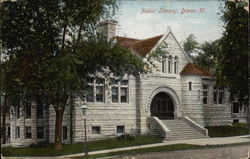 Public Library Dixon, IL Postcard Postcard