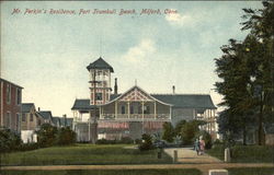 Mr. Perkin's Residence, Fort Trumbull Beach Milford, CT Postcard Postcard