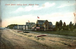 Laurel Beach Looking South Milford, CT Postcard Postcard