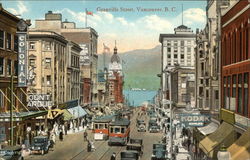 Granville Street View Vancouver, BC Canada British Columbia Postcard Postcard