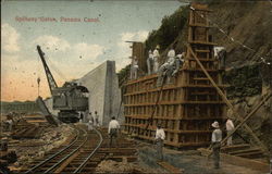 Spillway Gatun, Panama Canal Postcard