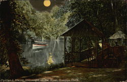 Riverton Park - Moonlight on the River Postcard