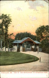 One of the Entrances to Riverton Park Postcard