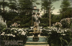 Italian Garden at Blaireyrie Bar Harbor, ME Postcard Postcard