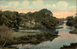 Stroudwater River, Showing Canoe Club Portland, ME Postcard Postcard