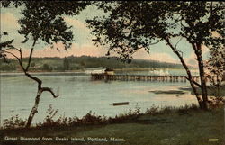 Great Diamond from Peaks Island Portland, ME Postcard Postcard