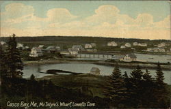 McIntyre's Wharf, Lowells Cove, Casco Bay Harpswell, ME Postcard Postcard