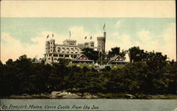 Casco Castle from the Sea South Freeport, ME Postcard Postcard