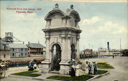 Plymouth Rock and Canopy, 1620 Postcard