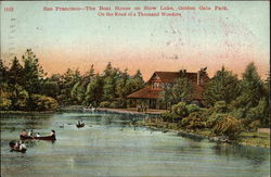 The Boat House on Stow Lake, Golden Gate Park - On Road of a Thousand Wonders San Francisco, CA Postcard Postcard