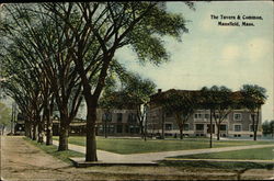 The Tavern and Common Mansfield, MA Postcard Postcard