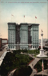 St. Francis Hotel and Union Square San Francisco, CA Postcard Postcard