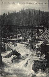 Deception Falls on line of Great Northern RR Skykomish, WA Postcard Postcard