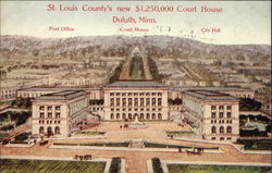 St. Louis County's New $1,250,000 Court House Duluth, MN Postcard Postcard