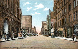 Superior Street, Looking East from 5th West Postcard