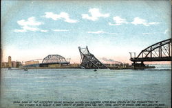 Draw Span of the Interstate Bridge Duluth, MN Postcard Postcard