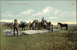 Breaking Camp on the Round Up Postcard