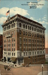 Elks' Bulding at 4th Avenue and Spring Street Postcard