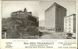 The Rex Pharmacy on Second and Stewart Seattle, WA Postcard Postcard