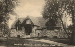 Whitney Memorial Library Bolton, MA Postcard Postcard