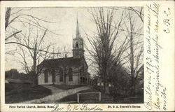 First Parish Church Bolton, MA Postcard Postcard