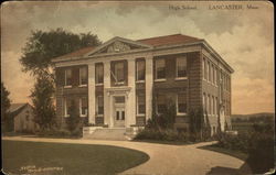 High School Lancaster, MA Postcard Postcard