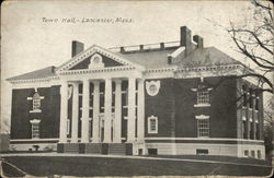 Town Hall Lancaster, MA Postcard Postcard