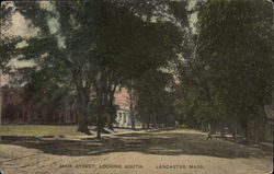 Main Street, Looking South Lancaster, MA Postcard Postcard