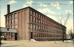 Carpet Mill from St. John's Church Clinton, MA Postcard Postcard