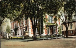 Town Hall Clinton, MA Postcard Postcard