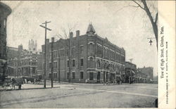 View of High Street Clinton, MA Postcard Postcard