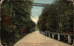 R. R. Bridge over Lower Road Postcard