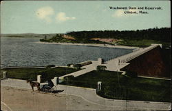 Wachusett Dam and Reservoir Clinton, MA Postcard Postcard