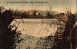 The Lower Falls, Mt. Holyoke College Postcard