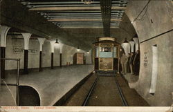 Subway Tunnel Station Postcard