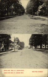 Main Street Looking West Hyde Park, VT Postcard Postcard