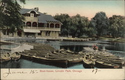 Boat House at Lincoln Park Chicago, IL Postcard Postcard