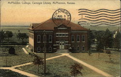 McPherson College, Carnegie Library Postcard