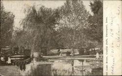 Lake Scene at Central Park Postcard