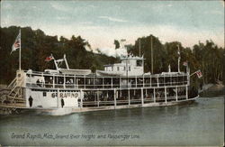 Grand River Freight and Passenger Line Grand Rapids, MI Postcard Postcard