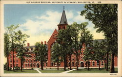 Old College Building at the University of Vermont Postcard