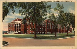 Agricultural College Gymnasium Fargo, ND Postcard Postcard