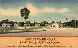 Newell's Tourist Court in Fayetteville North Carolina Postcard Postcard