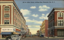 Main Street Looking East Postcard