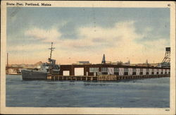 State Pier View Portland, ME Postcard Postcard