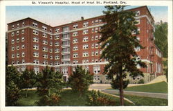 St. Vincent's Hospital. Head of Hoyt St Portland, OR Postcard Postcard