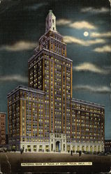 National Bank of Tulsa at Night Oklahoma Postcard Postcard