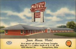 Town House Motel, First Motel off West end Penna Turnpike Youngstown, OH Postcard Postcard